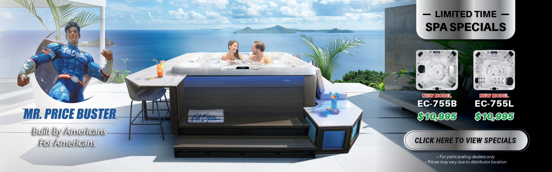 Calspas hot tub being used in a family setting - Durham